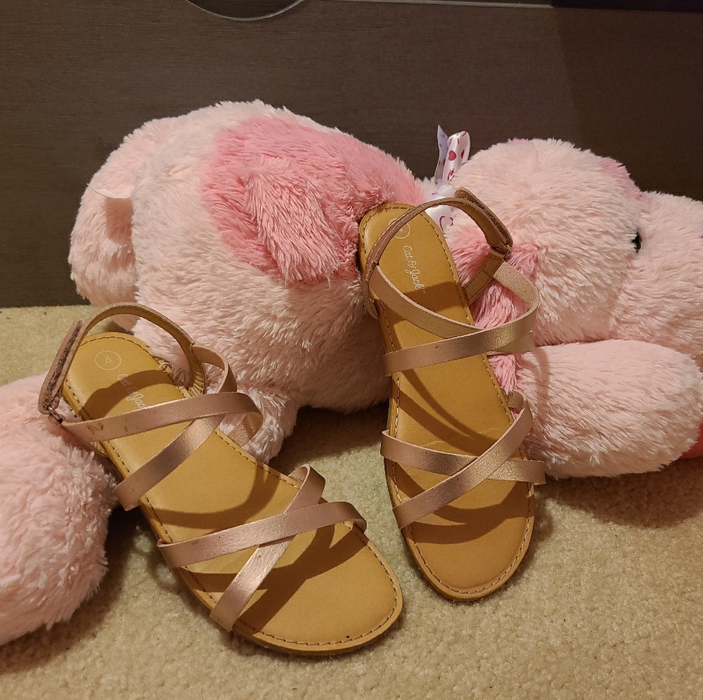 Pink Strapped Cat & Jack Sandals (Big Girl)
